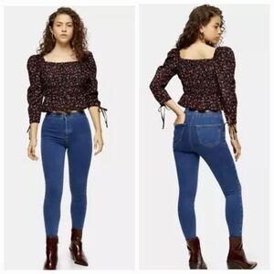 NWT Topshop 28 Normcore Contemporary Classic Super High Waist Joni Skinny Jeans